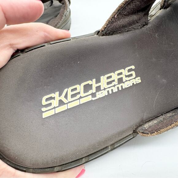Vintage Y2K Men's Chunky Skechers Jammer Retro Strappy Slide Sandals Brown 9 - Picture 9 of 15